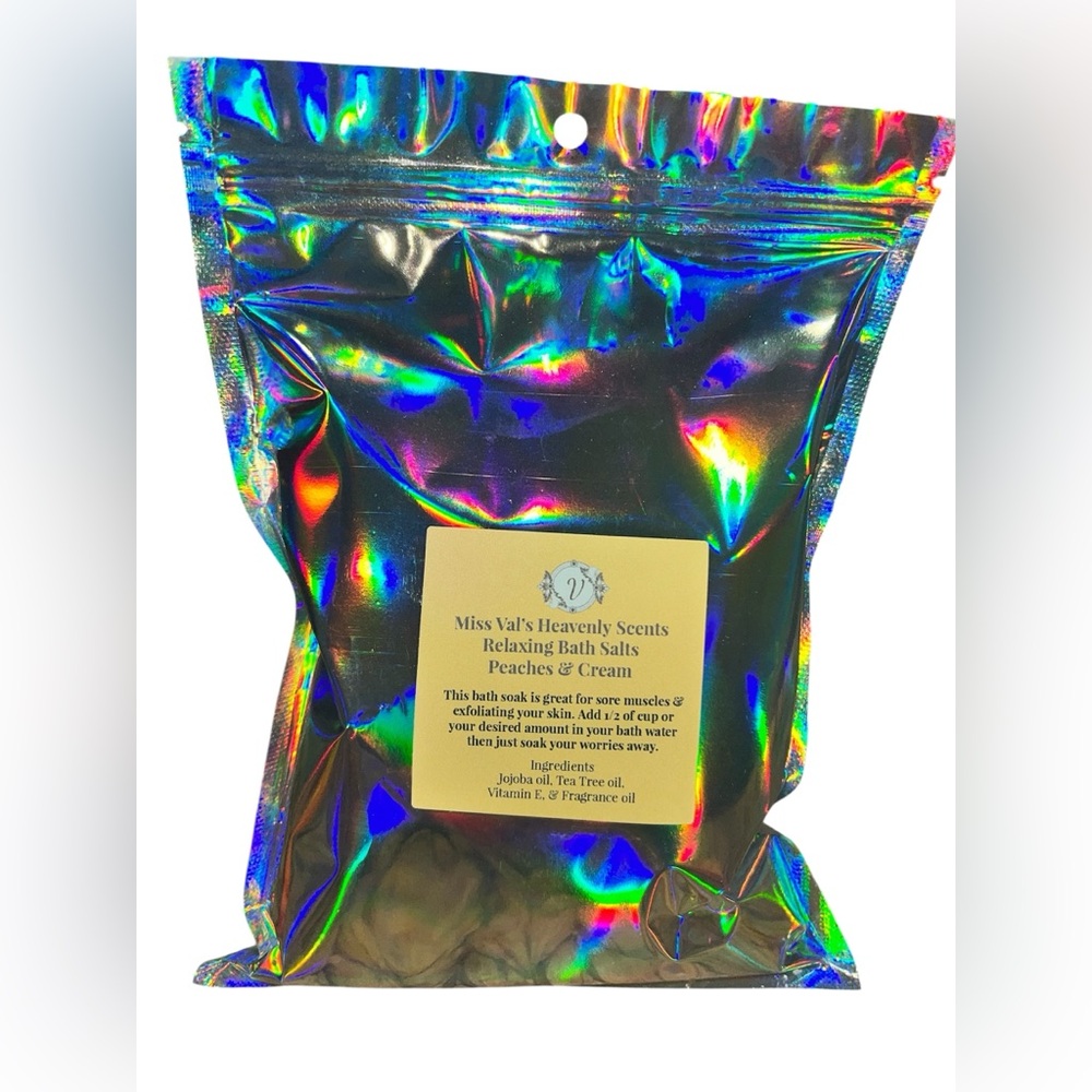 🔵Peaches & Cream Bath Salts Bag Miss Val’s Heavenly Scents